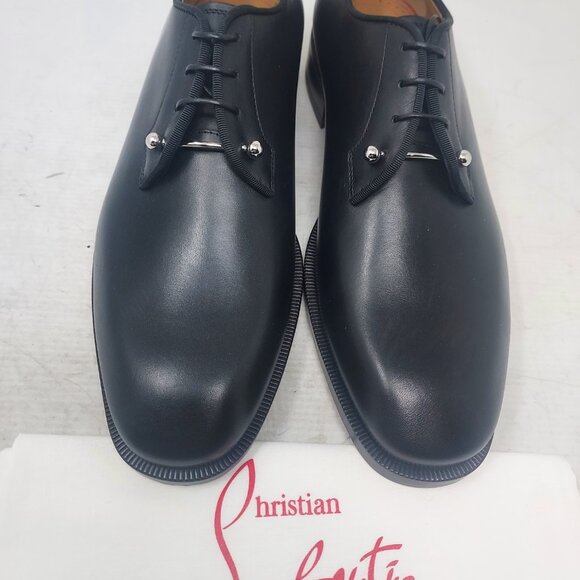 Christian Louboutin Black Leather Derby Shoes main image 5